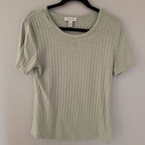 Vintage America Pale Green Short Sleeve T-shirt Size Small